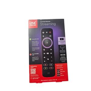 One For All URC 7935 Universal Streaming Remote Backlit Apple TV Roku Xbox Black